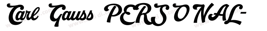 Carl Gauss PERSONAL字体转换